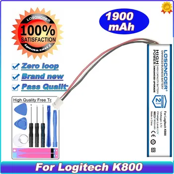 1900mAh 802085P על Logitech K800 מקלדת סוללה