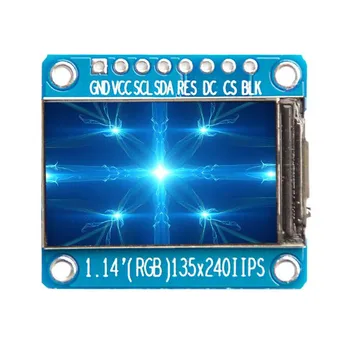 8pin 1.14 אינץ TFT מודול 132*240 4 חוט ממשק SPI IPS מסך LCD 1.14 אינץ st7789 HD תצוגת LCD