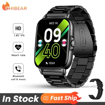 ChiBear Bluetooth לקרוא שעון חכם גברים קצב הלב החמצן בדם ספורט צפו 1.85 סנטימטר עמיד למים Smartwatch נשים עבור אנדרואיד IOS