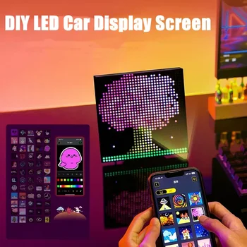 DIY LED מטריקס פיקסל לוח רכב USB RGB גרפיטי המנורה Bluetooth בקרת יישום טקסט הוביל מכונית תצוגה על המיטה בבית עיצוב חדר
