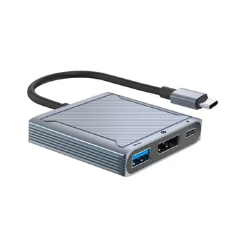 DP7680x4320 תחנת עגינה TypeC USB DP1.4+ PD100W תשלום מאריך USB מתאם