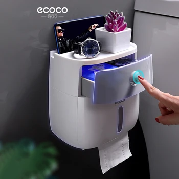 ECOCO הקיר בשירותים רקמת מכונת רקמה קופסה Multifold מגבות נייר רקמת אחסון תיבת מגירה השירותים המוצר