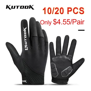 KUTOOK מכירת חיסול 10/20 זוגות כפפות רכיבה על אופניים אצבע מלאה לנשימה אופניים כפפות מעובה משטח נגד החלקה כפפות גדול למכירה