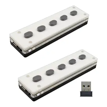 Mini 5 המפתחות לתכנות המקשים האלחוטי המשחקים מקלדת נייד 1.5 מטר כבל USB מקצועי סיליקון אילם מפתחות מצב כפול