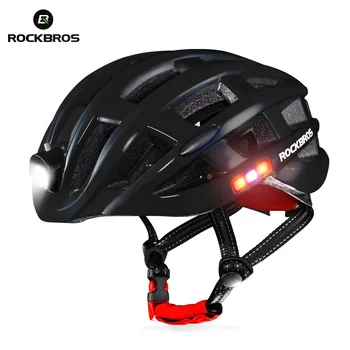 ROCKBROS אופניים אור הקסדה עמיד למים קסדת האופניים מטען USB קסדת רכיבה על אופניים Intergrally יצוק MTB כביש אופניים אביזרים