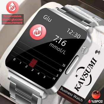 Smartwatch הסוכר בדם, א. ק. ג+PPG ניטור בריאות לחץ דם, טמפרטורת גוף שעון חכם עבור גברים, נשים, שעון גשש כושר