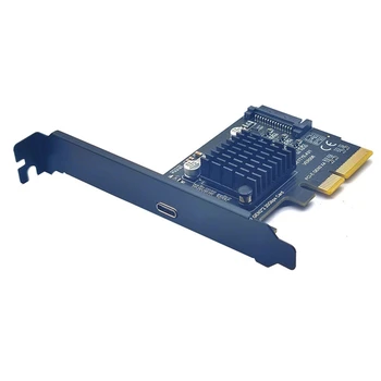 USB 3.2 PCI Express כרטיס הרחבה PCI-E 4X כדי USB3.2 Gen2 X2 סוג C-20Gbps SATA מופעל על Asmedia ASM3242 צ ' יפ