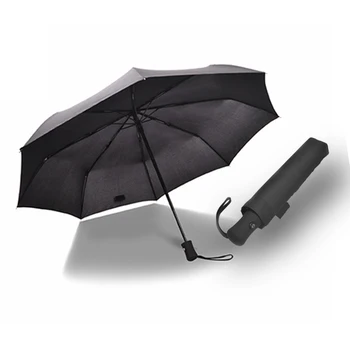 אוטומטי מטריית גשם נשים Windproof קיפול ציפוי שחור השמשייה לגברים עמיד למים נייד חיצוני שמשיות