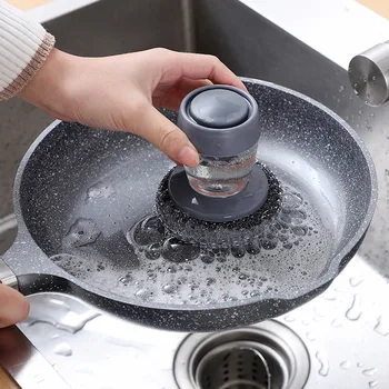 המטבח סבון מחלק דקל מברשת קלה לשימוש Scrubber שישטוף את כלי מחזיק Soap Dispenser מברשת מטבח, כלי ניקוי חדשים