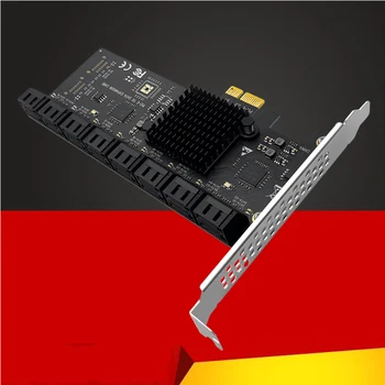 חדש PCIE SATA במתאם SATA Controller 16 יציאת PCI Express X1 כדי SATA 3.0 הרחבה כרטיס Riser 6Gbps להוסיף על כרטיסים לצ כרייה