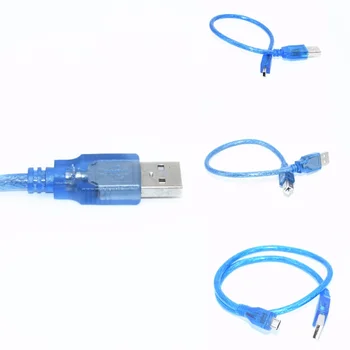 כבל USB עבור Uno r3/Nano/מגה/לאונרדו/Pro מיקרו/בשל כחול באיכות גבוהה מסוג USB/USB Mini/Micro USB