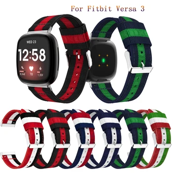 כף היד על פיטביט Versa3/היגיון להקת שעון ניילון Smartwatch צמיד רצועת בשביל פיטביט להיפך 3 החלפת רצועת שעון באיכות גבוהה