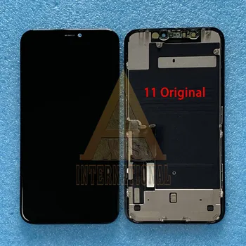 ממש מקורי עבור iPhone של אפל X XR LCD XS XS מקס LCD מסגרת מסך תצוגה עבור iPhone 11 A2221 A2111 A2223 LCD נבדק דירוג AAA