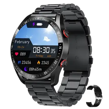 מקורי א. ק. ג+PPG מסך AMOLED שעון חכם Bluetooth שיחה נגן מוסיקה גבר שעון ספורט עמיד למים יוקרה Smartwatch