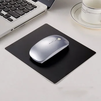 מתכת סגסוגת אלומיניום משטח עכבר אנטי להחליק Mousepad עבור מחשב משחקים עכברים מזרן קשה חלקה דק Mousepad צד כפול, עמיד למים