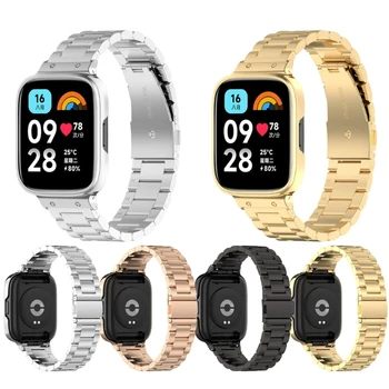 נירוסטה הלהקה Redmi לצפות 3 פעיל רצועת שעון חכם צמיד מתכת חגורת Xiaomi Redmi Watch3 לייט/פעיל