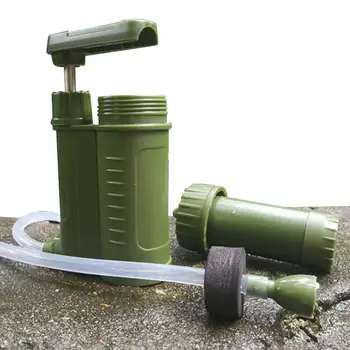 סינון מים מערכת משאבת יד חירום ציוד הישרדות פתרונות מים חיצוני טיהור מים פתרון עבור טיולים, מחנאות