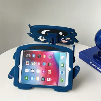 עבור Ipad 10 התיק 10.9 לוח אינץ כיסוי מתכוונן לעמוד iPad10 2022 ילדים מצויר אסטרונאוט סיליקון רך ילדים Shockproof Funda